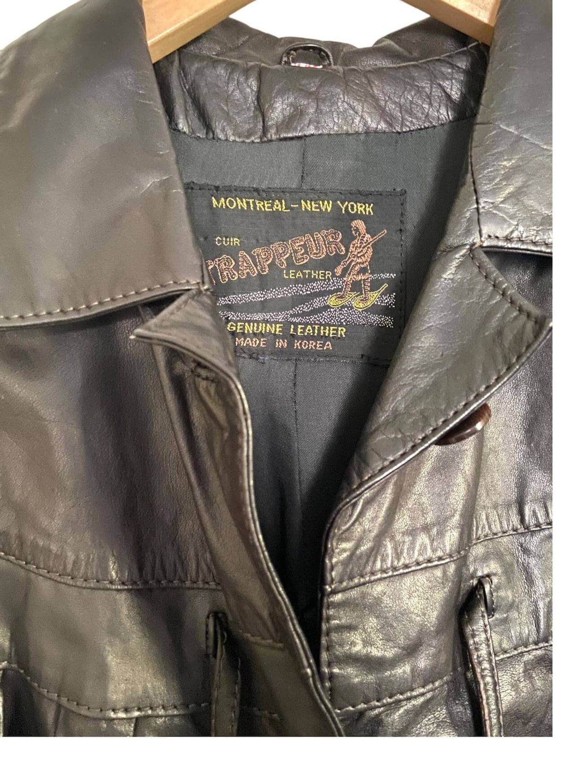 Dark Autumn TRAPPEUR brown leather duster jacket