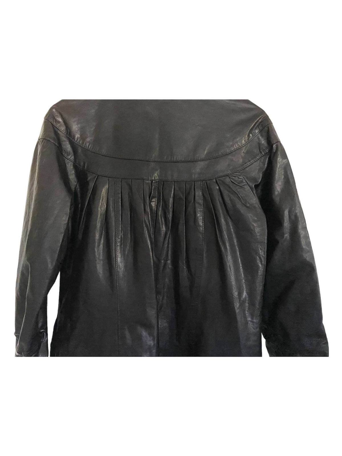 Dark Autumn Tobacco Leather Duster Jacket