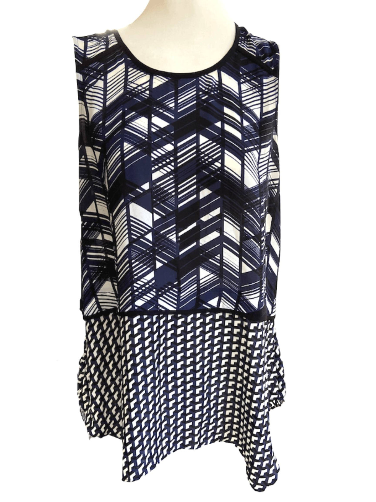 Dark Winter ALFANI geometric print blouse