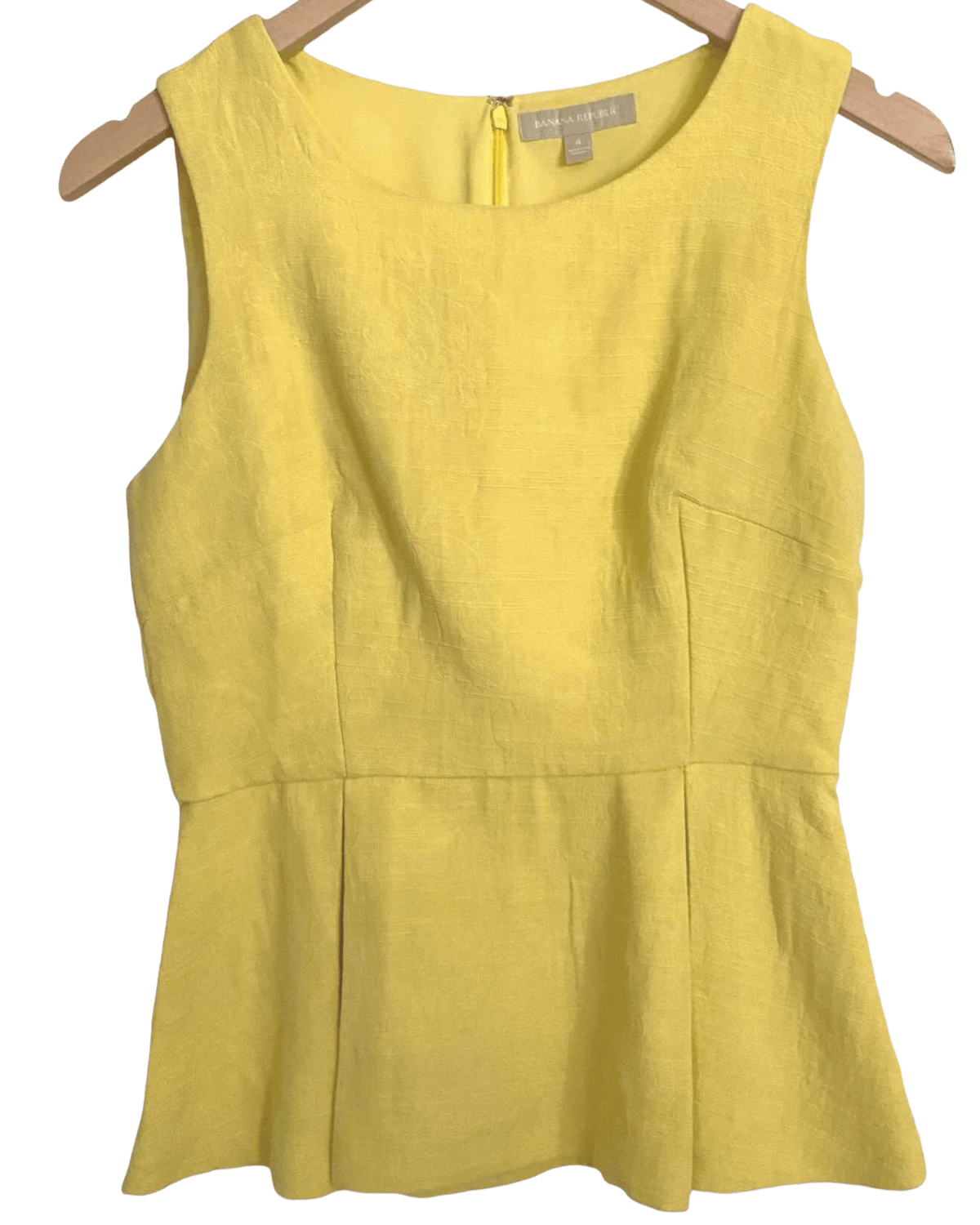 Dark Winter BANANA REPUBLIC yellow floral textured top