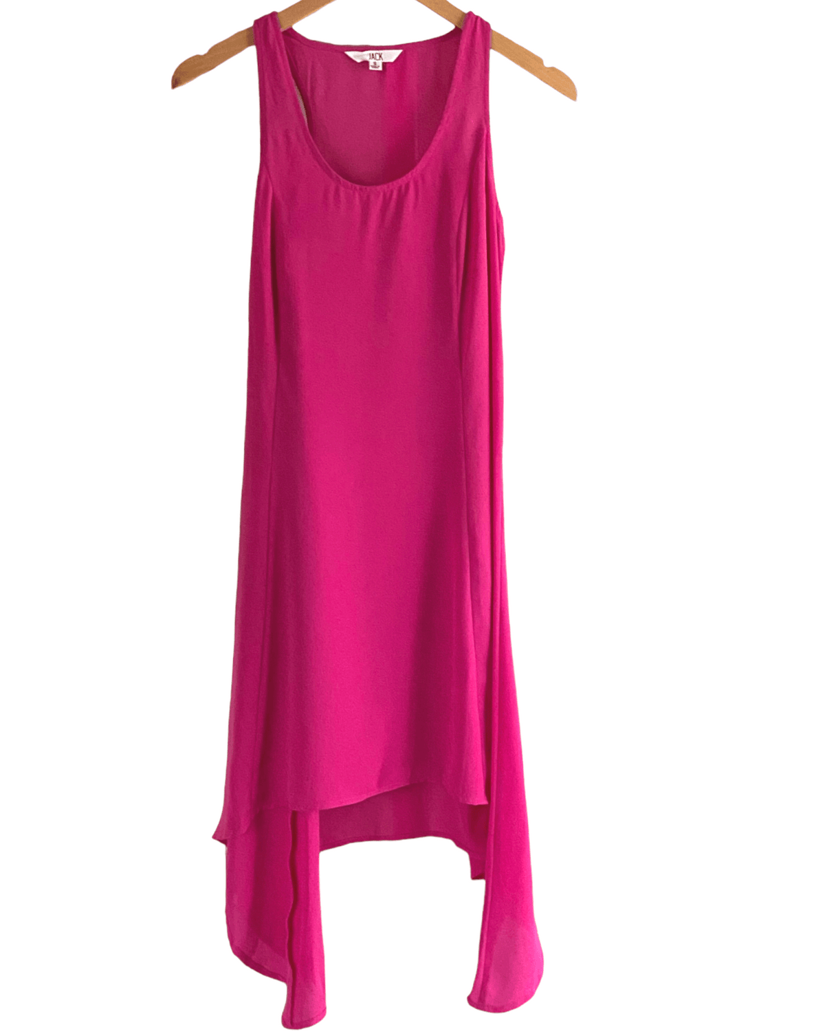 Dark Winter BB DAKOTA JACK deep rose sleeveless asymmetric dress