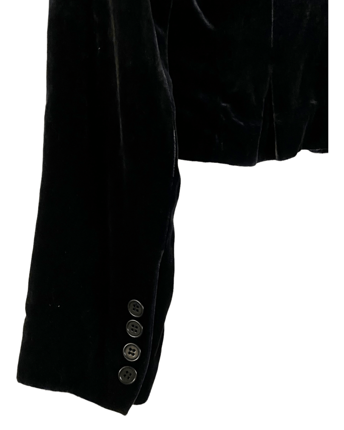 Dark Winter BCBG MAX AZRIA button cuff velvet jacket