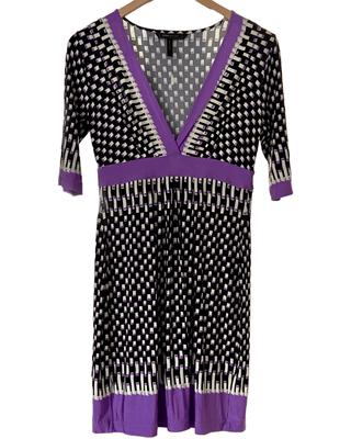 Dark Winter Geometric Print Dress