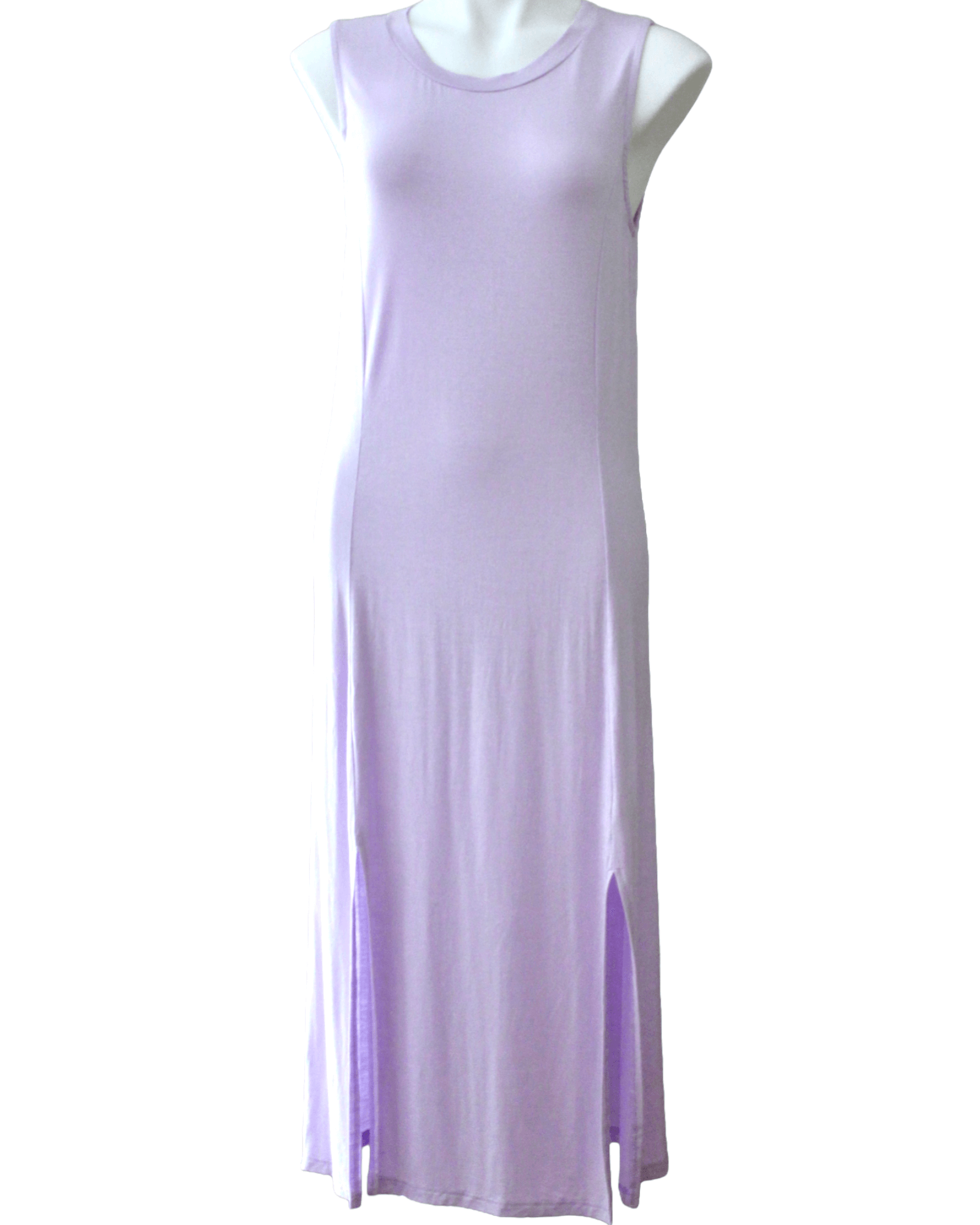 Dark Winter EVERLY iced lavender purple sleeveless maxi dress