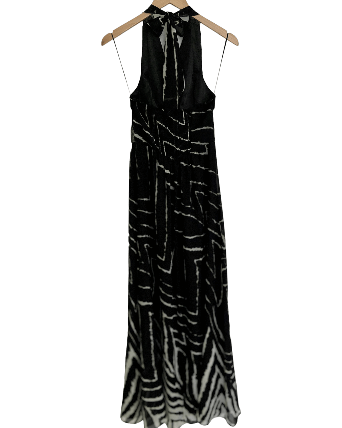 Dark Winter EXPRESS black halter maxi dress
