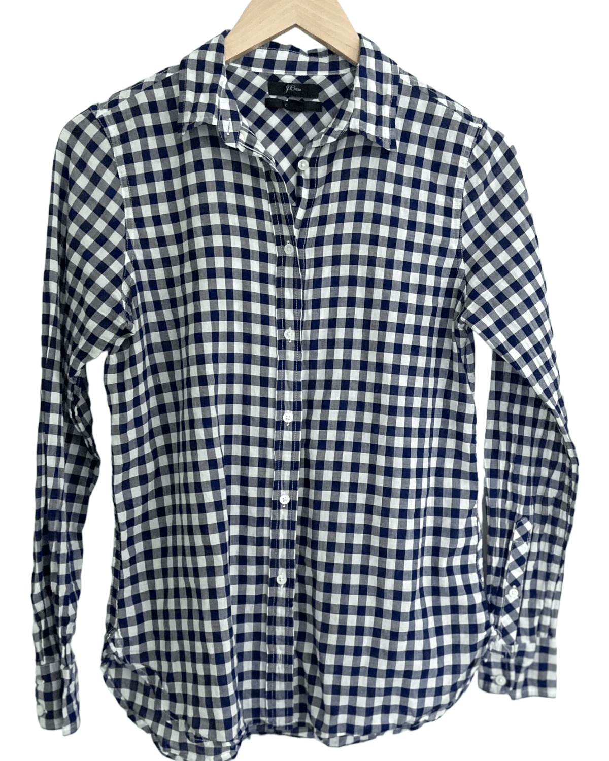 Dark Winter J.CREW classic gingham button-down shirt