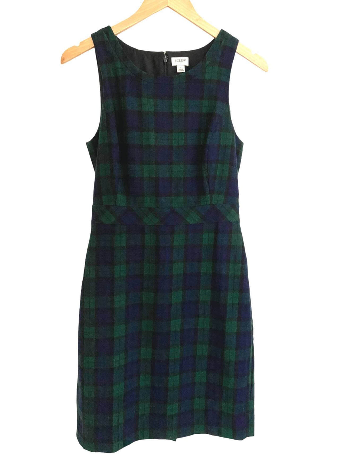 Dark Winter J.CREW plaid wool sleeveless dress