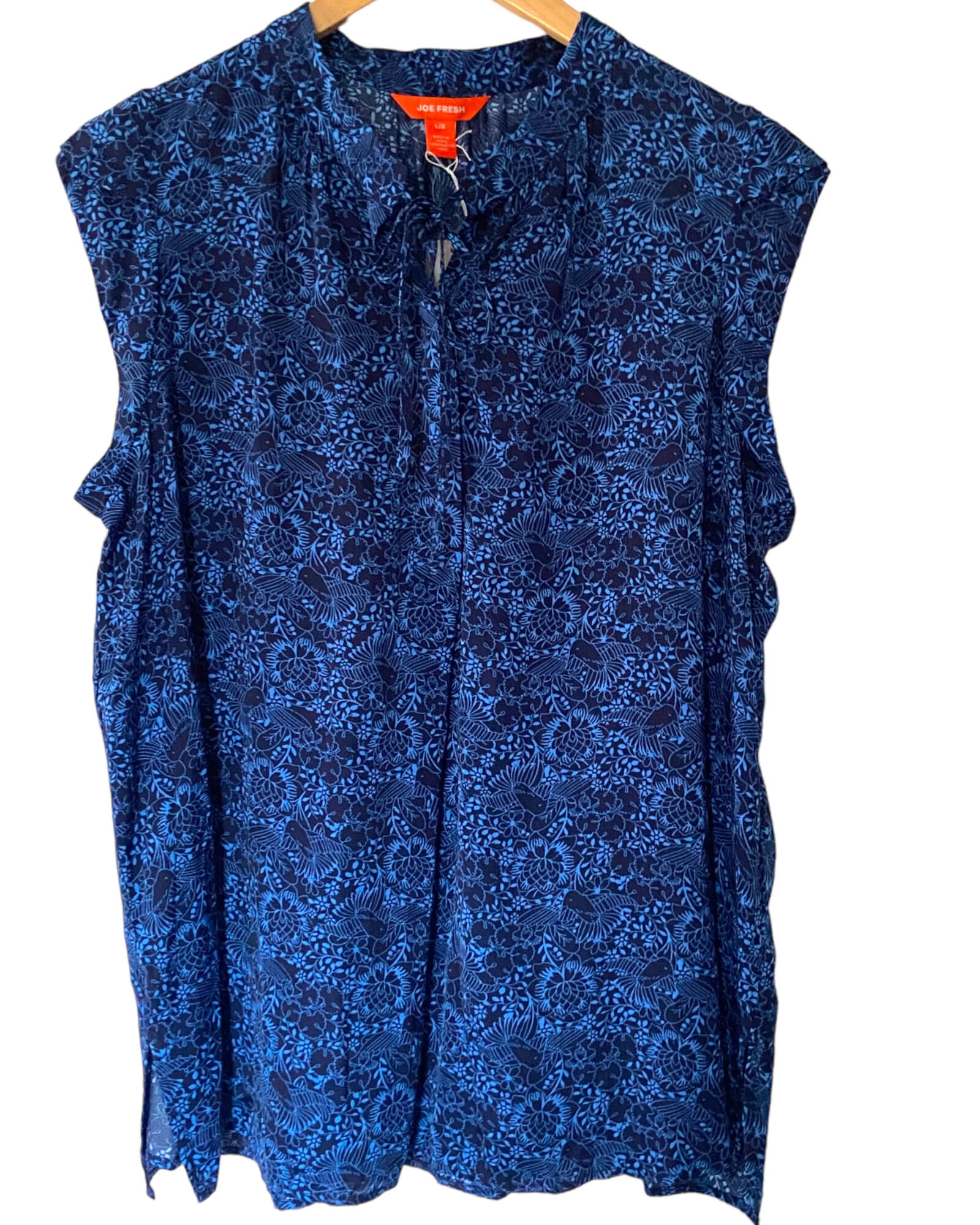 Dark Winter JOE FRESH  blue floral top