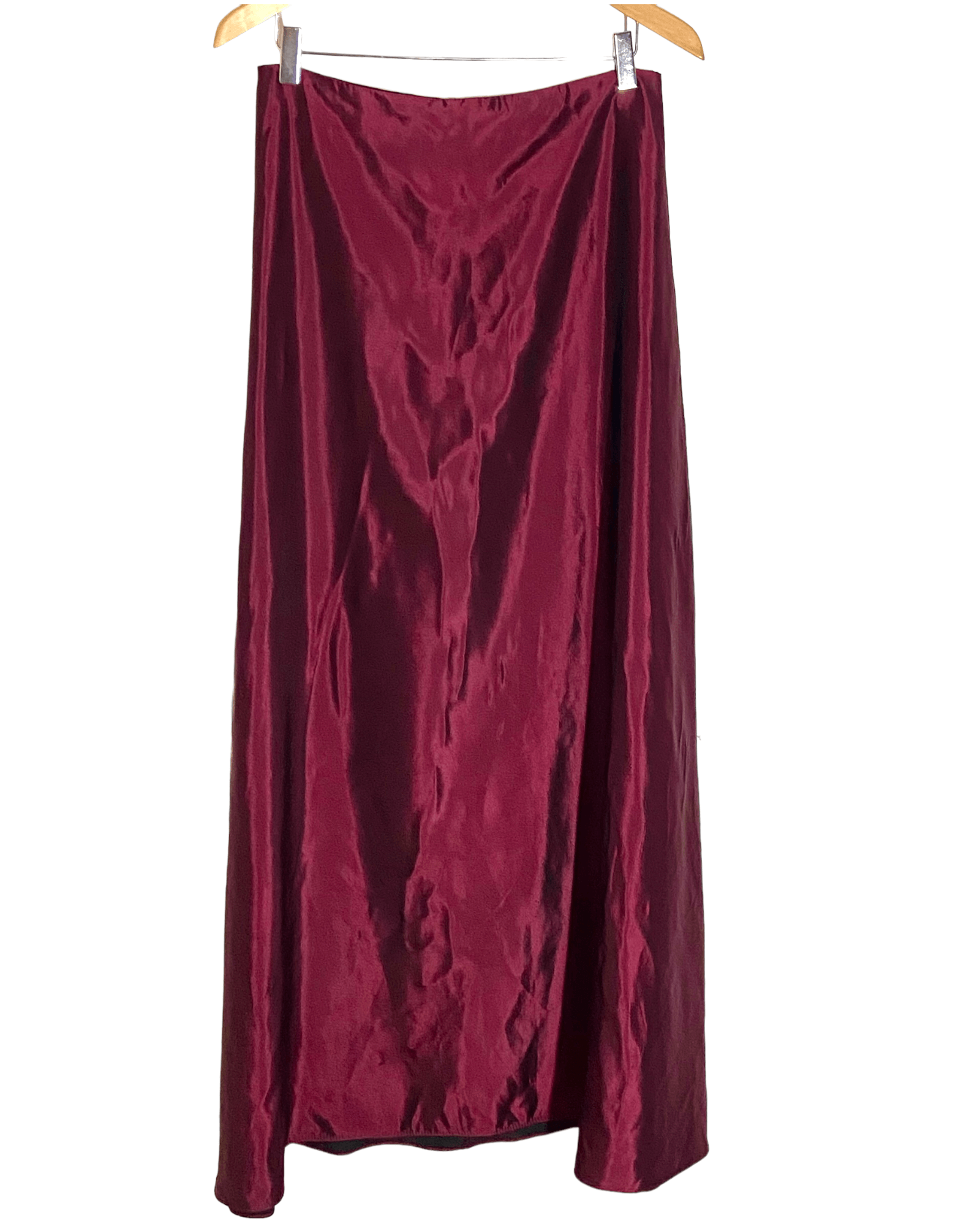 Dark Winter JS Collections burgundy shimmer skirt