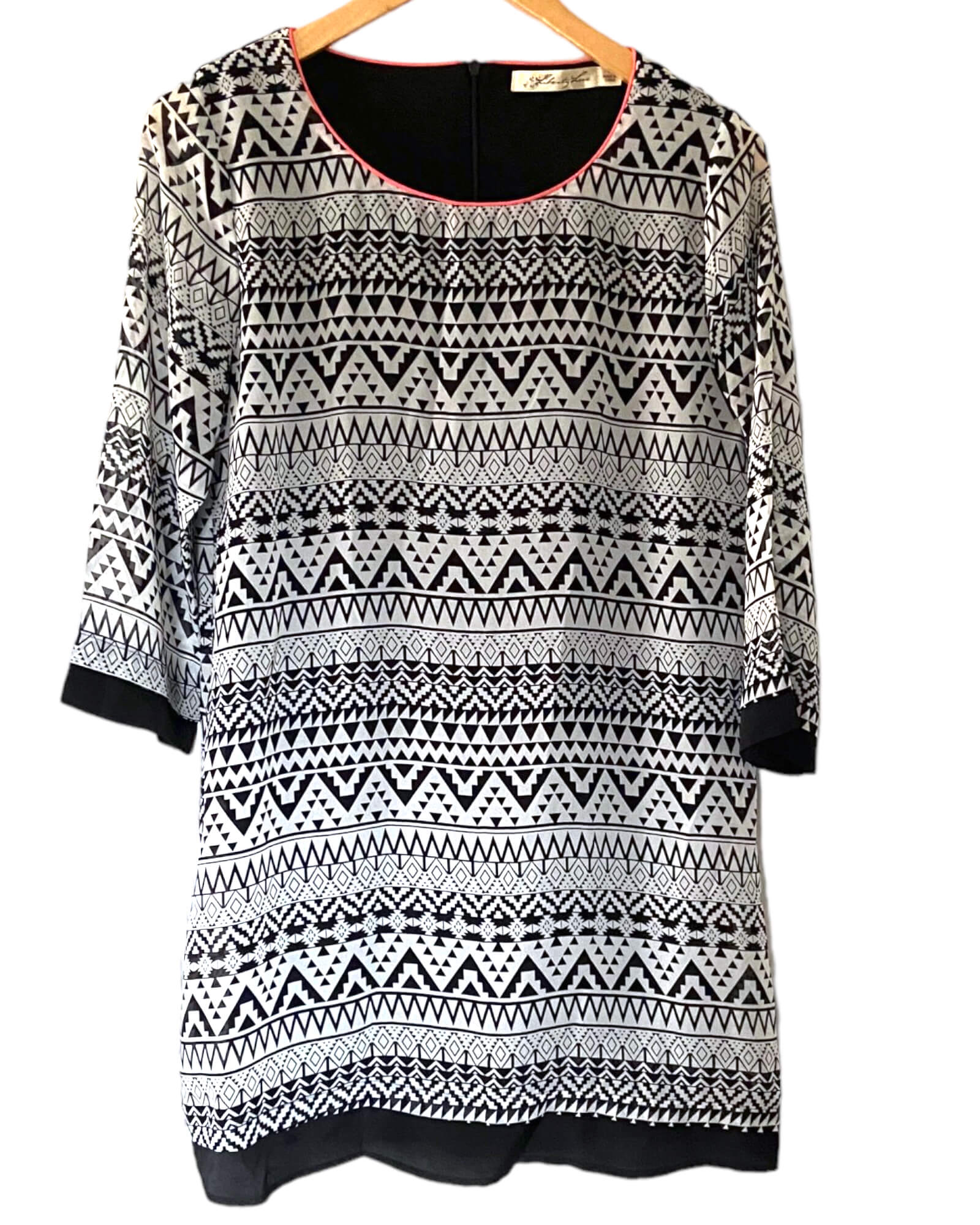 Dark Winter LIBERTY LOVE geometric print dress