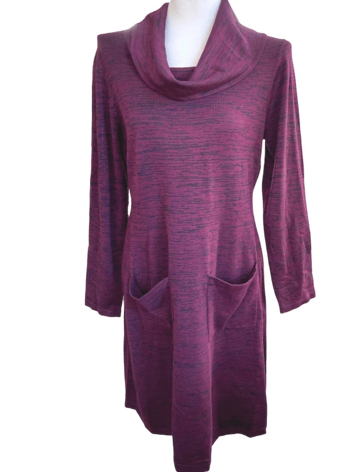 Dark Winter NINA LEONARD cowl neck dress