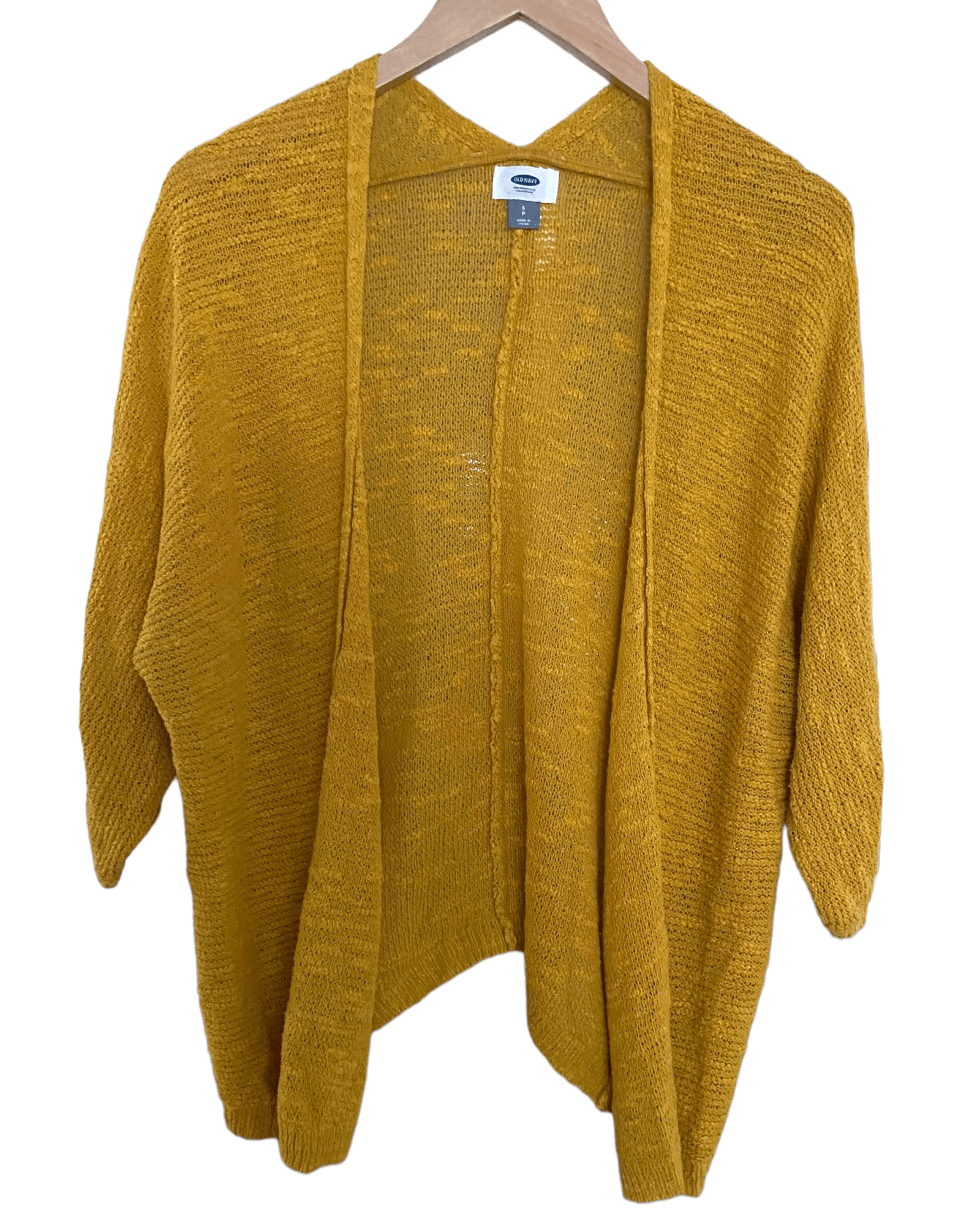 Dark Winter OLD NAVY ochre knit open cardigan sweater