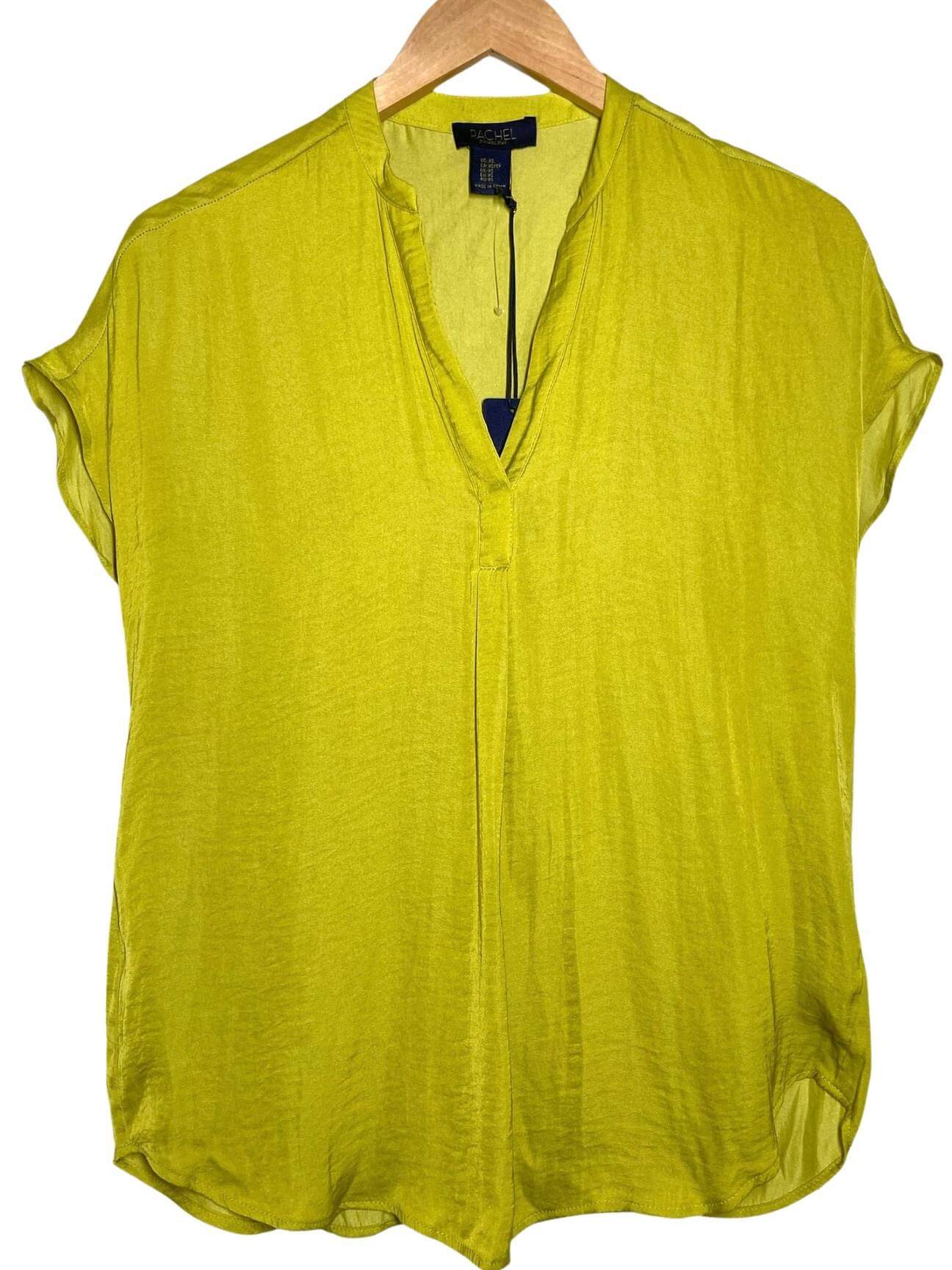 Dark Winter  RACHEL ROY chartreuse blouse