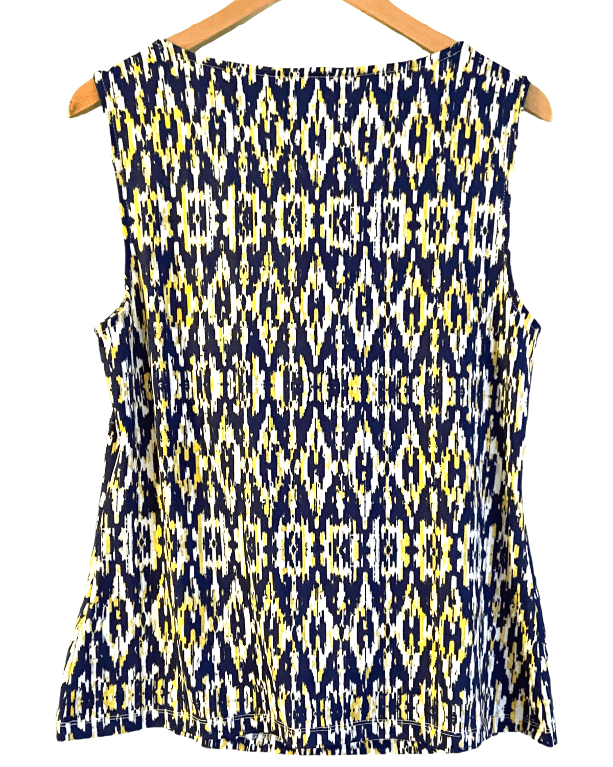Dark Winter TAHARI ikat print sleeveless top
