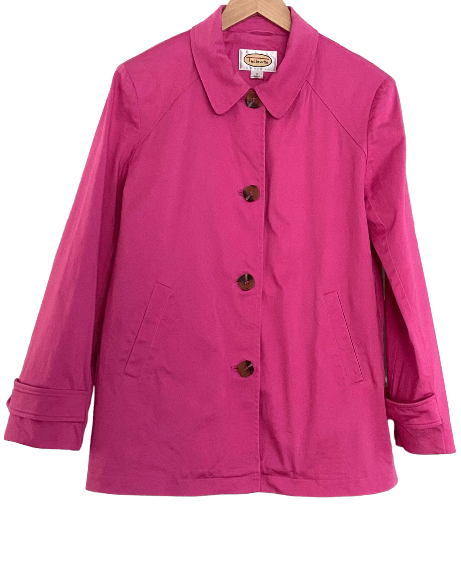 Dark Winter TALBOTS pink twill coat
