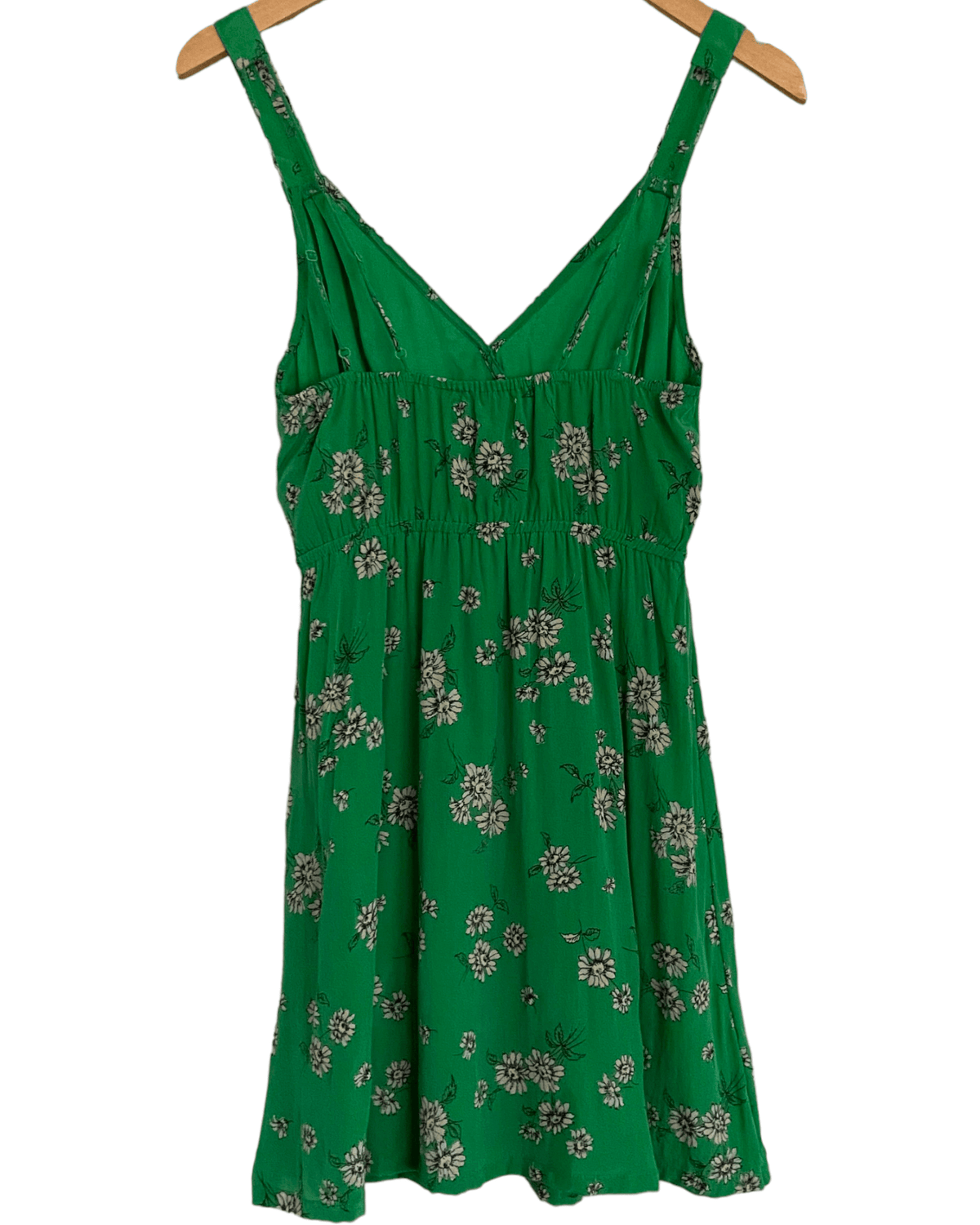 Dark Winter URBAN OUTFITTERS green floral summit faux-wrap mini dress
