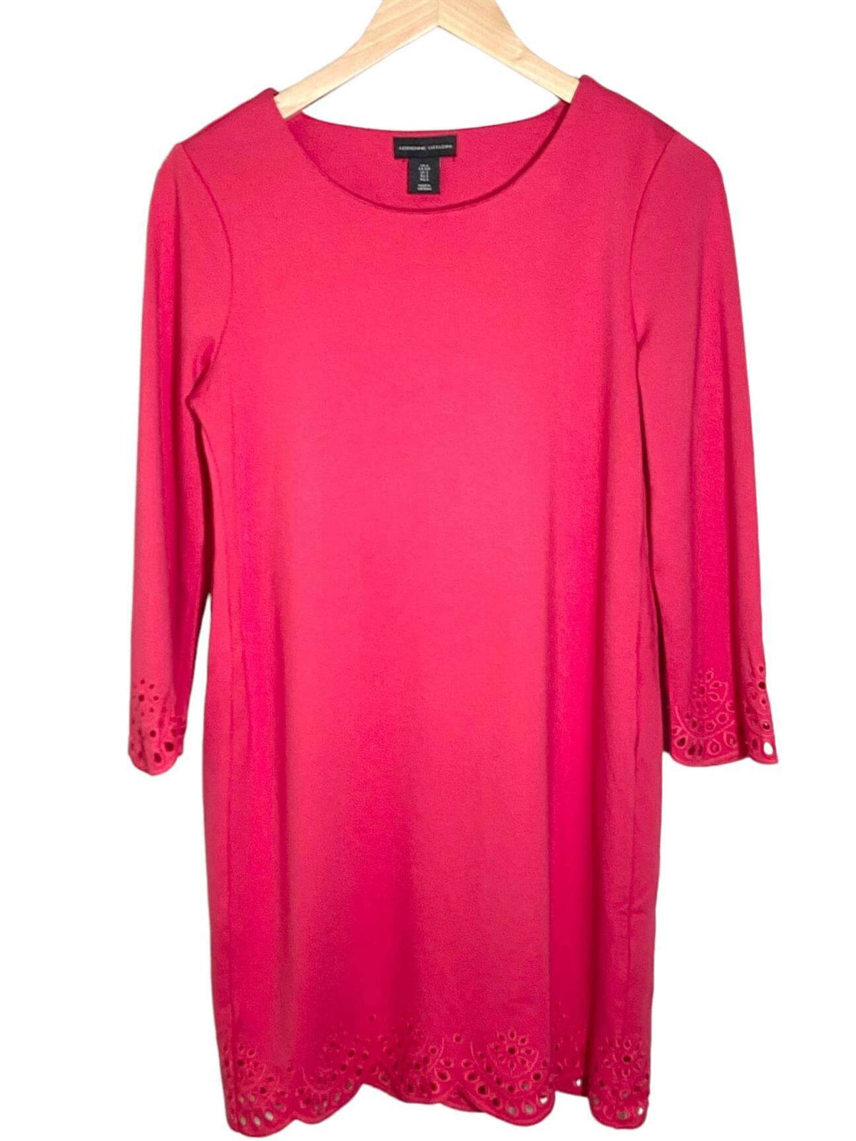 Light Spring ADRIENNE VITTADINI cerise eyelet dress