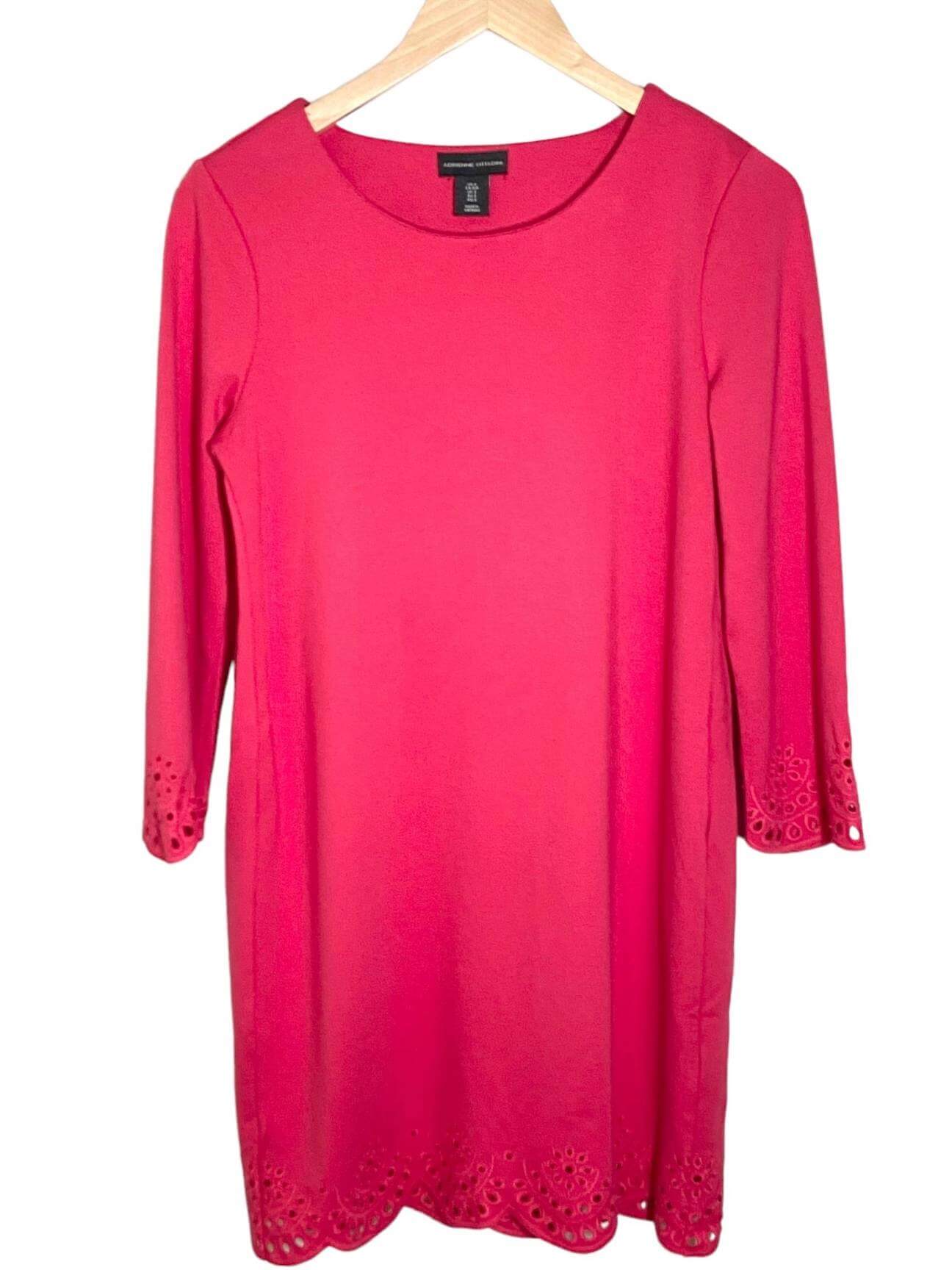 Light Spring ADRIENNE VITTADINI cerise eyelet dress