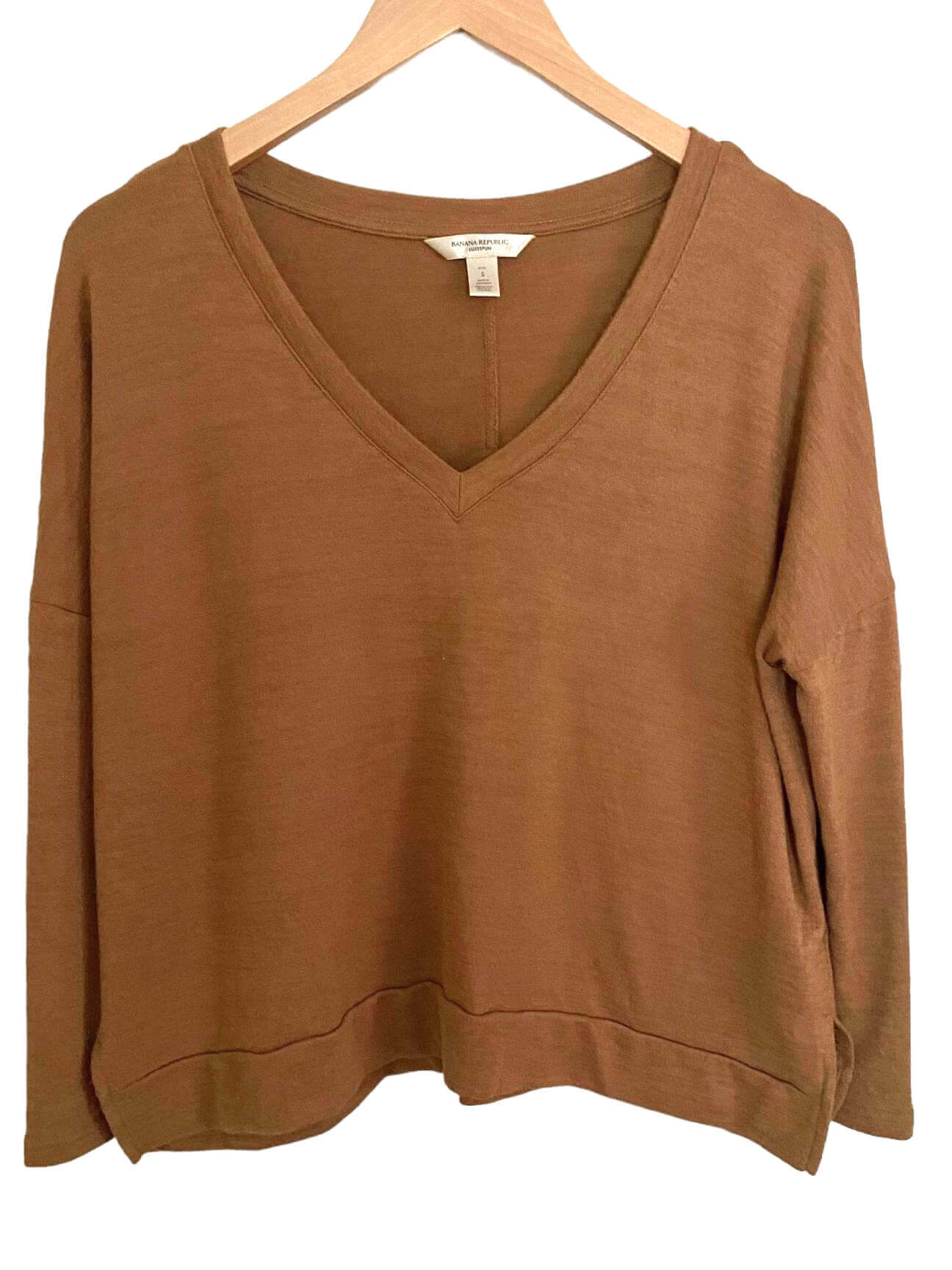 Light Spring BANANA REPUBLIC v-neck brown sweater top