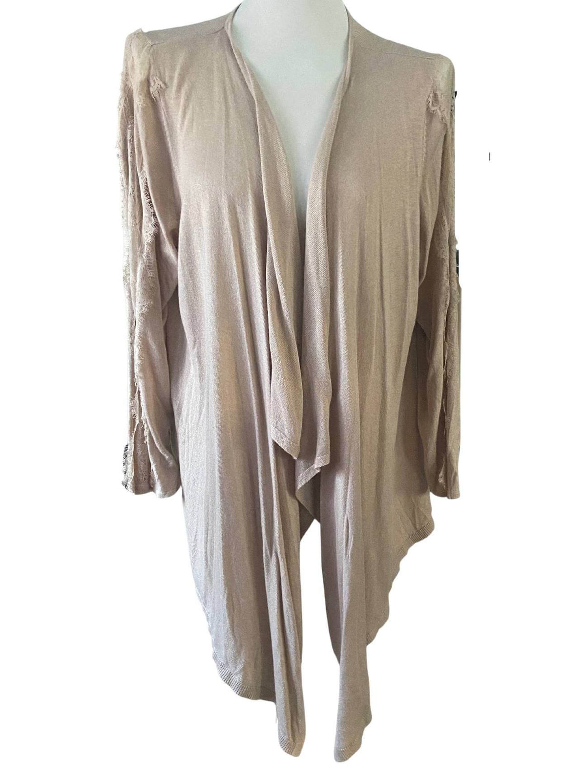Light Spring CJ BANKS bronze lace sleeved cardigan sweater
