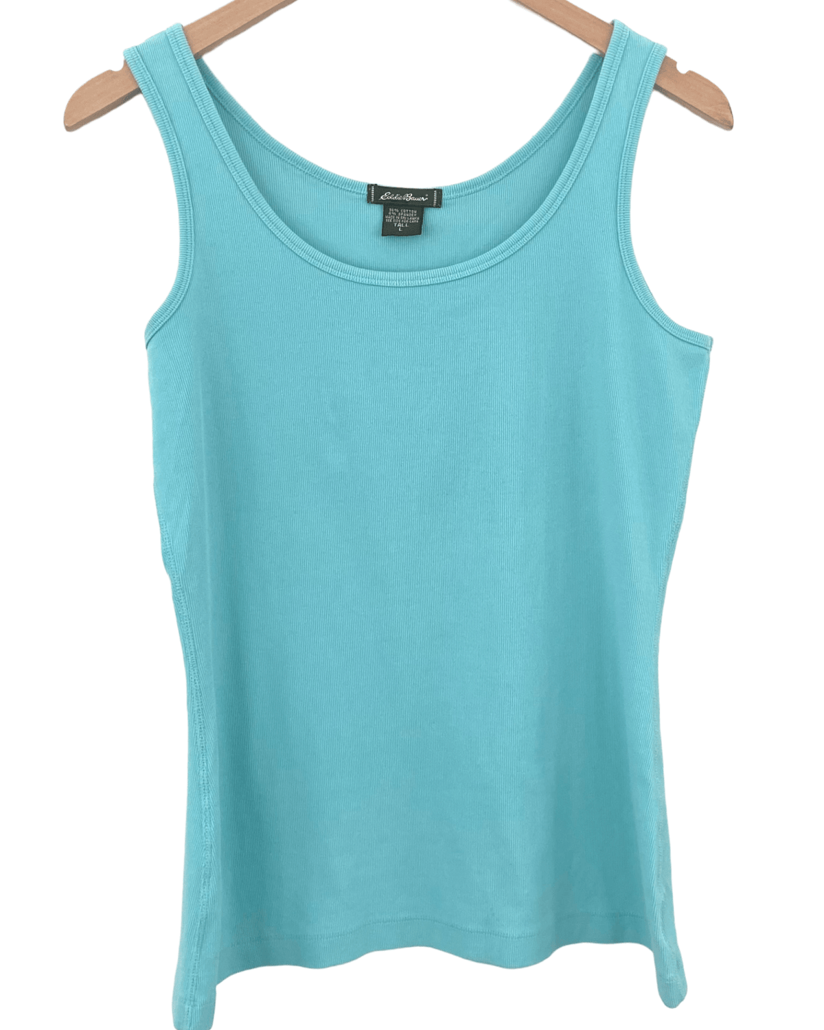 Light Spring EDDIE BAUER aqua ribbed tank top