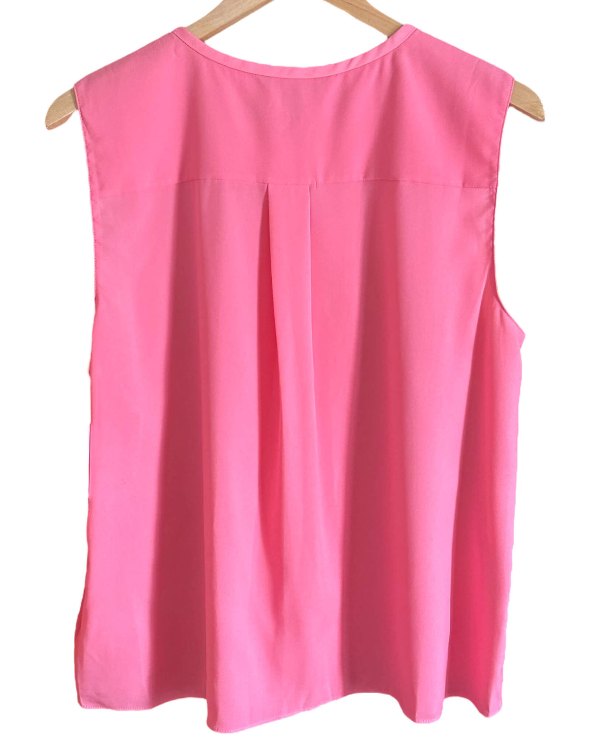 Light Spring ELLEN TRACY azalea pink sleeveless pleated top