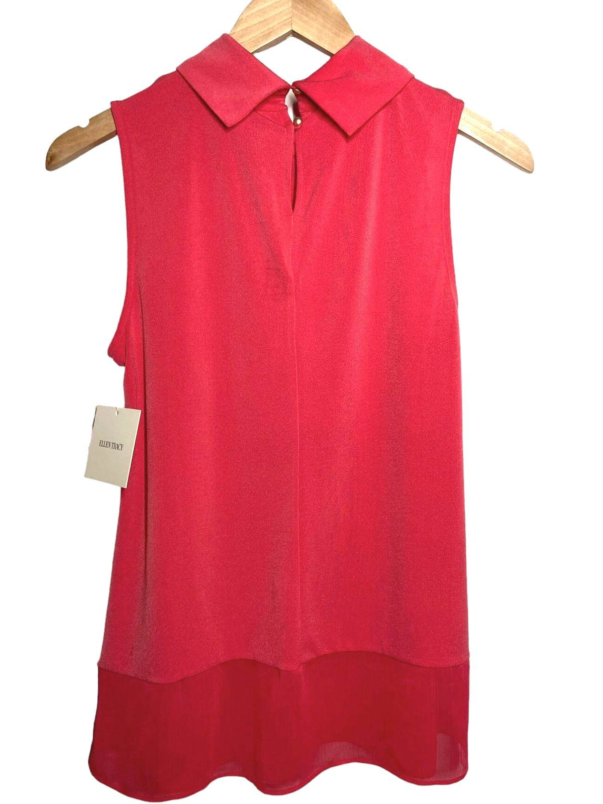 Light Spring ELLEN TRACY pink sleeveless blouse