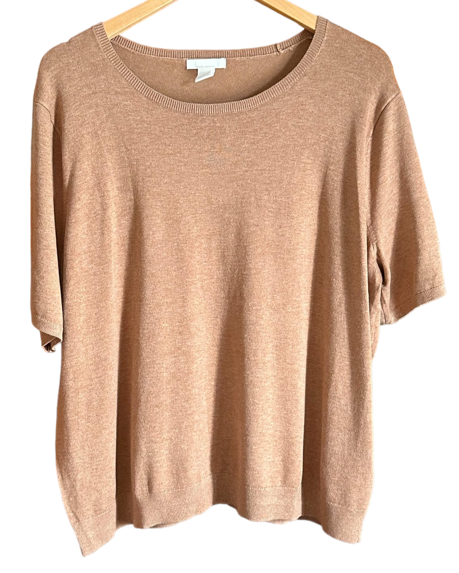 Light Spring H&M beige short sleeve linen sweater