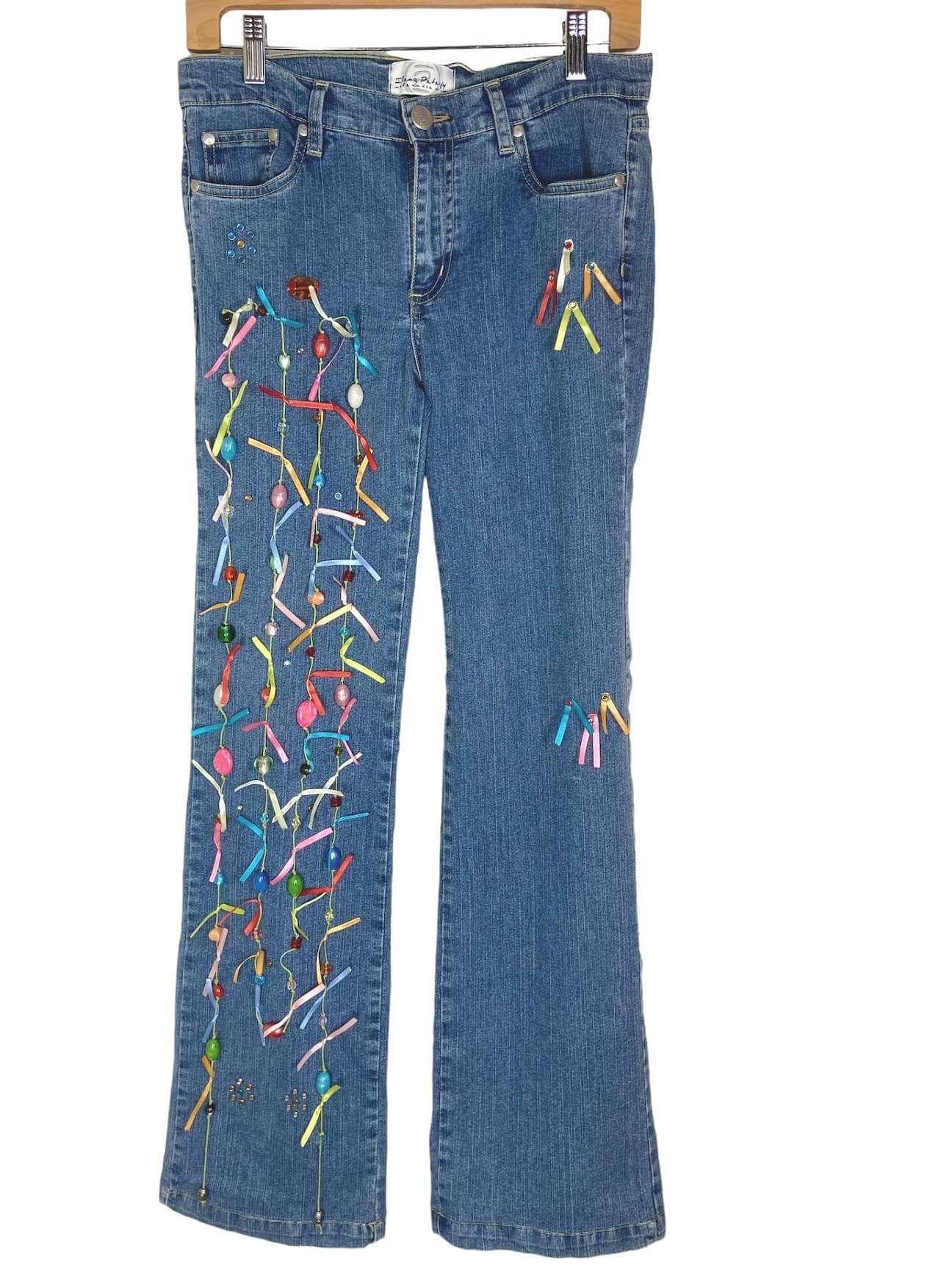Light Spring ILONA PETERFY ribbon embellished jeans