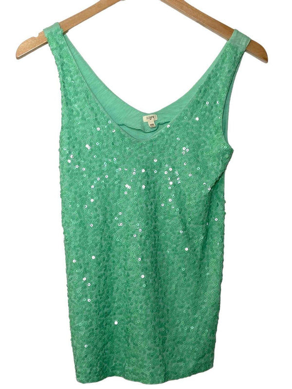 Green sequin tank top 2025