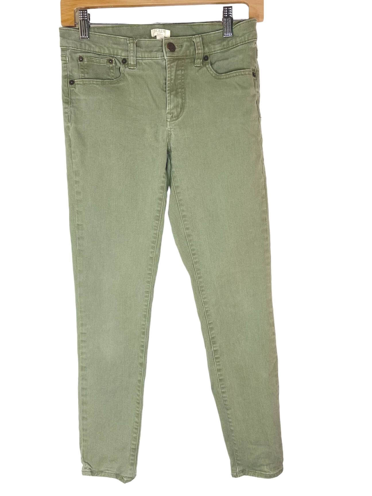 Soft Autumn J.CREW sage green stretch jeans