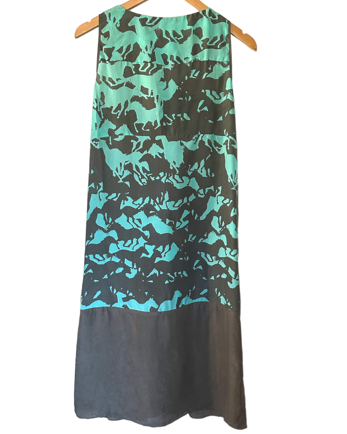 Light Spring SUNDANCE silk western horse print dress