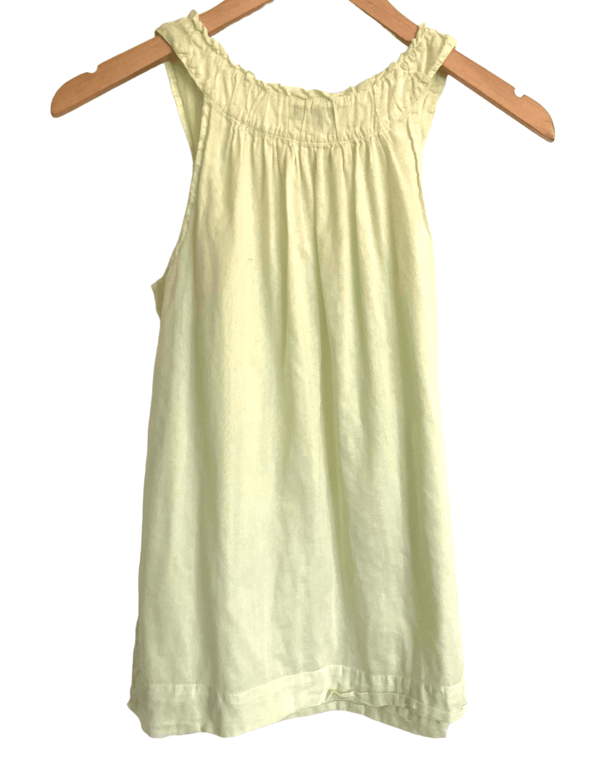 Light Spring TALBOTS green pleated sleeveless woven blouse