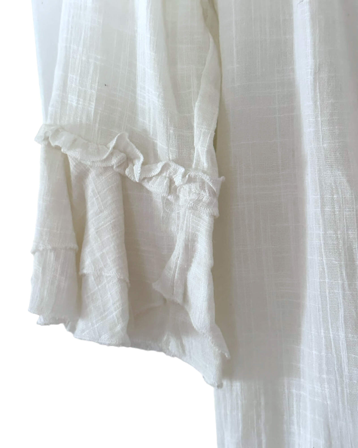 Light Summer white ADORN linen ruffle dress