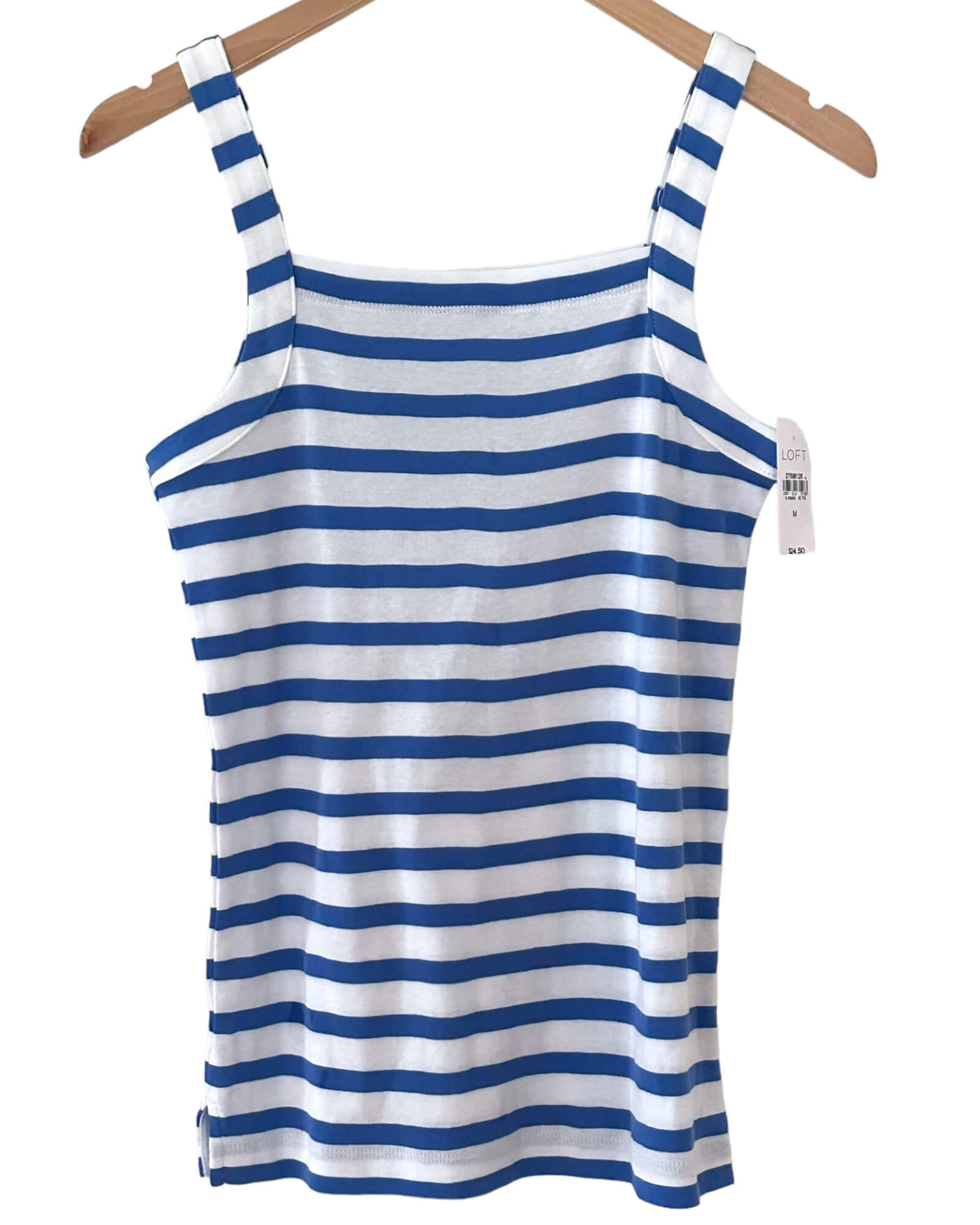 Light Summer ANN TAYLOR LOFT blue and white stripe tank top 