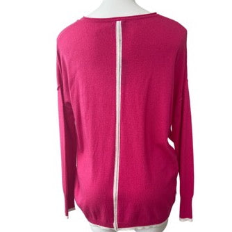 Light Summer BUFFALO DAVID BITTON pink stripe cashmere sweater