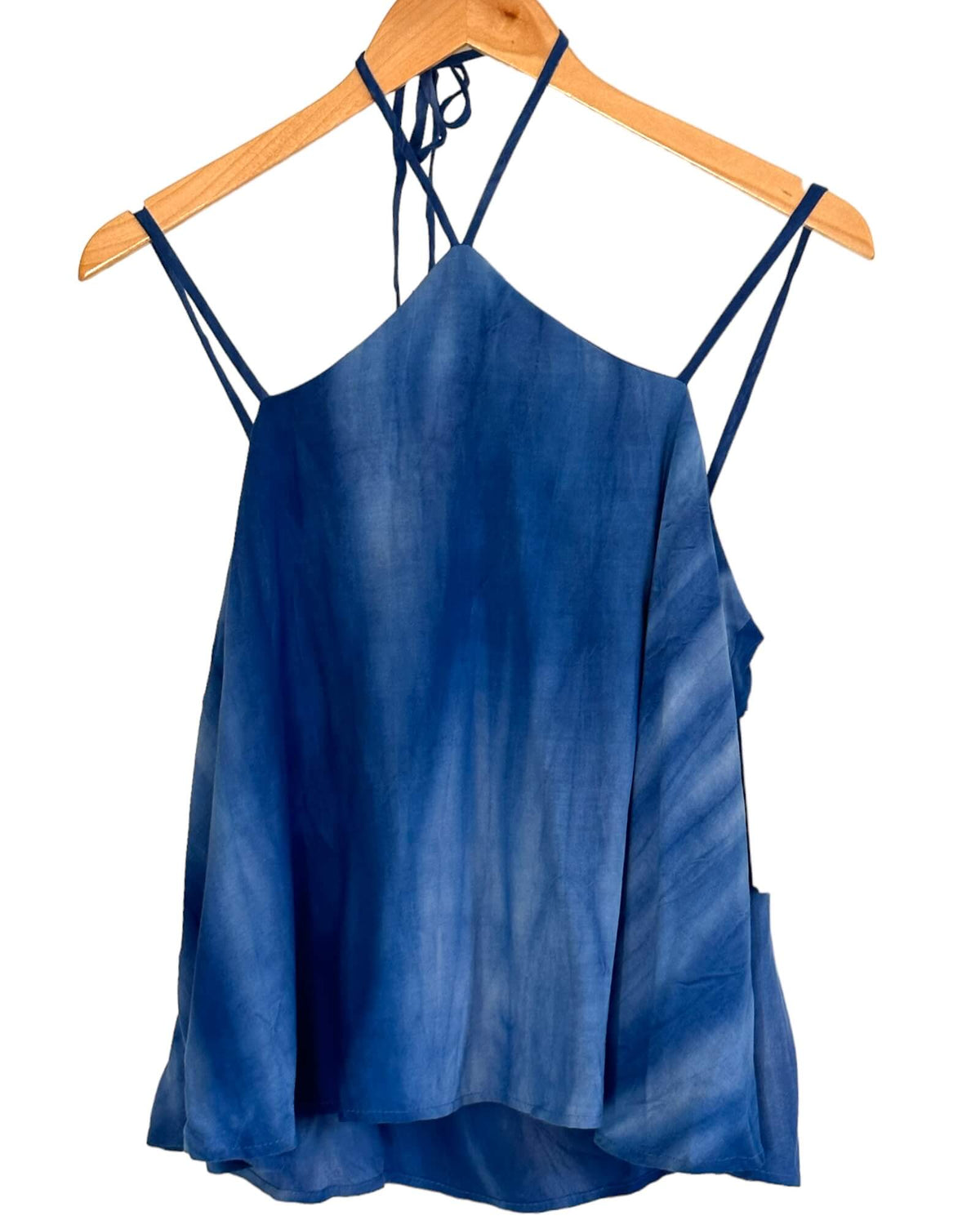 Light Summer CAD cobalt blue strappy halter top 