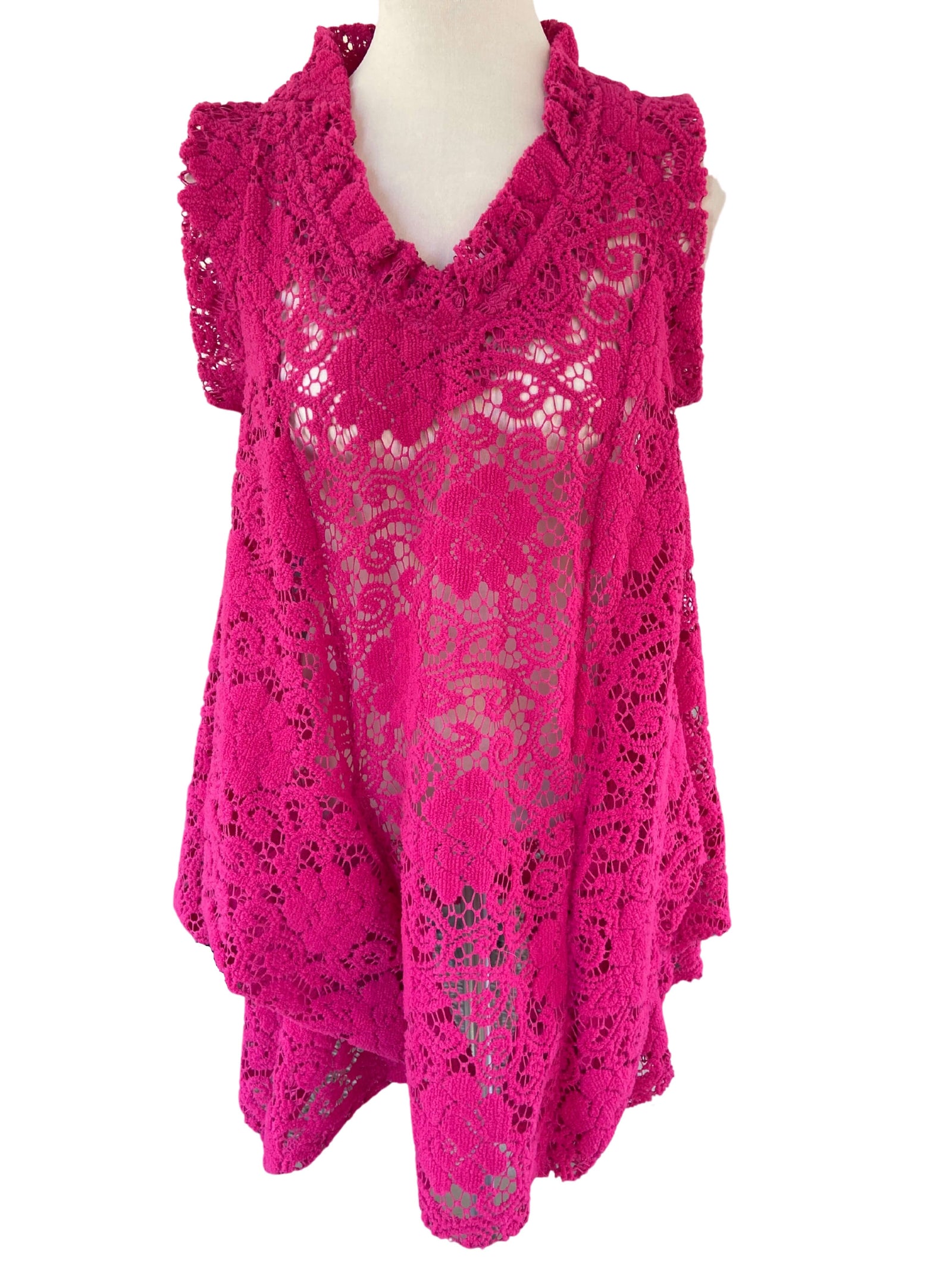 Light Summer GRACIA pink lace sweater