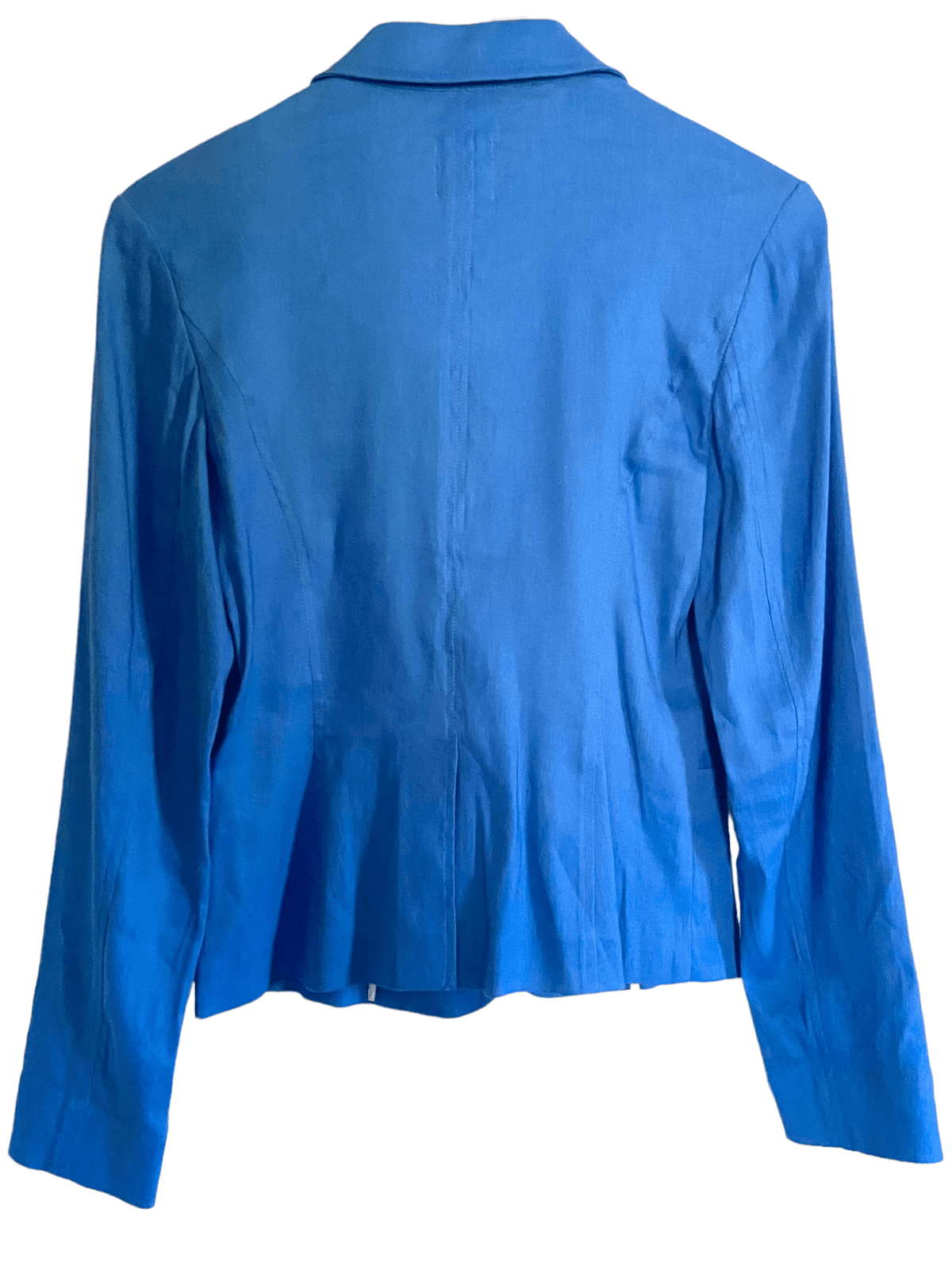 Light Summer HALOGEN capri blue linen jacket