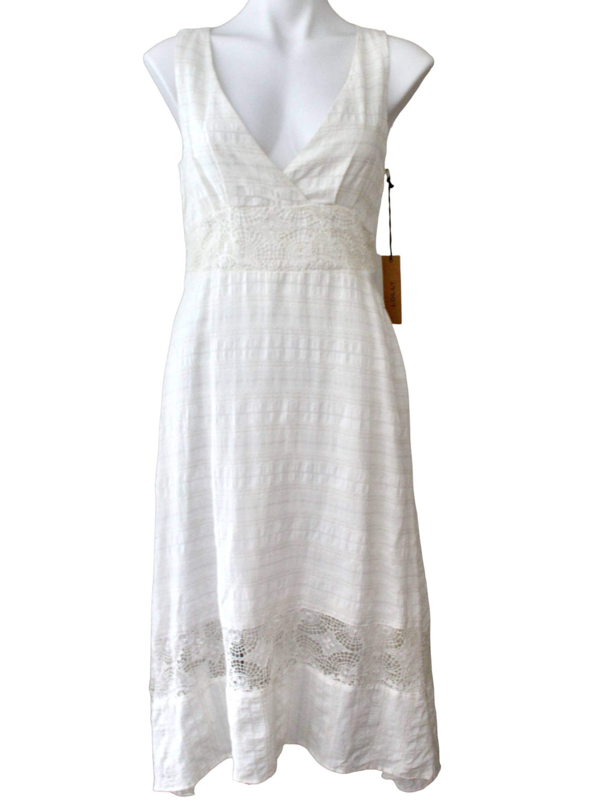 Light Summer LOLLY TEELA ivory linen lace dress