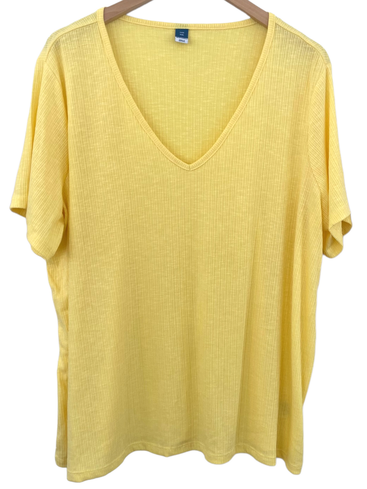 Light Summer OLD NAVY morning sun yellow lux rib-knit v-neck tee