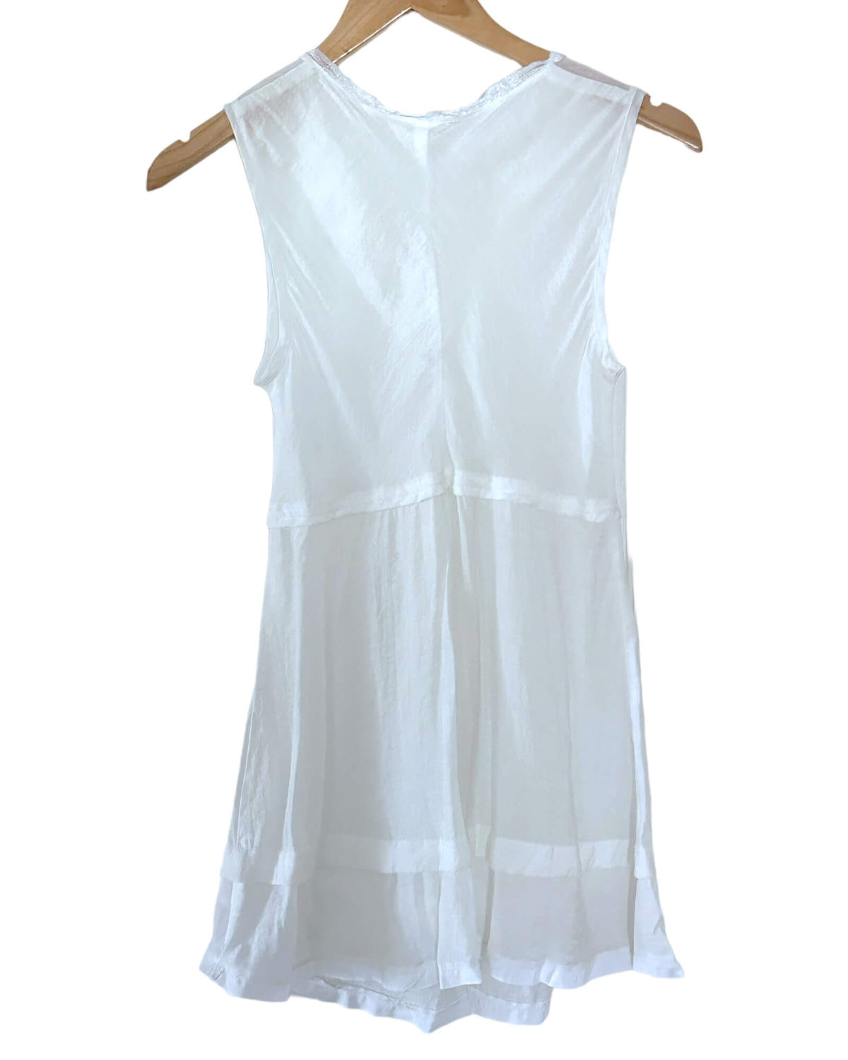Light Summer NEESH BY DAR ruffle hem white tunic dress