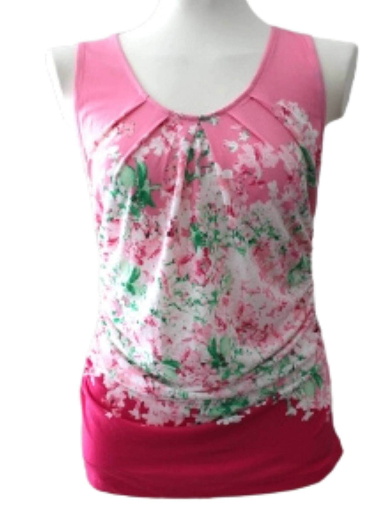 Light Summer NY&C pink floral sleeveless top