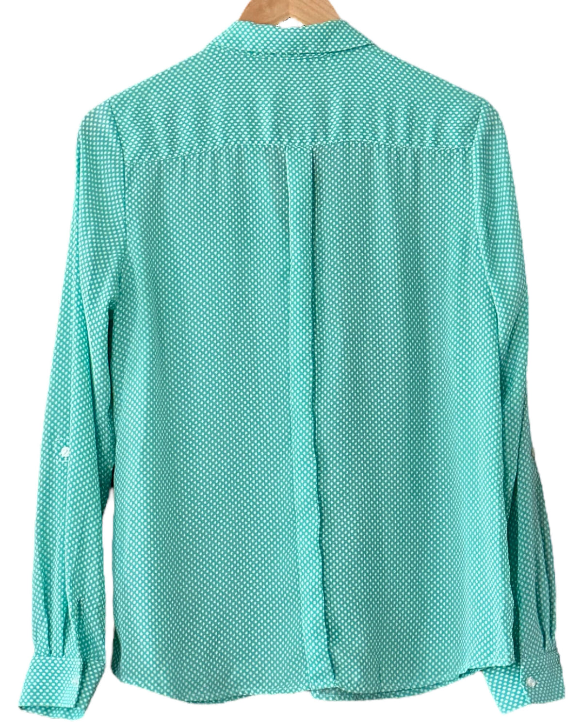 Light Summer OUTBACK RED green and white dot button-down shirt