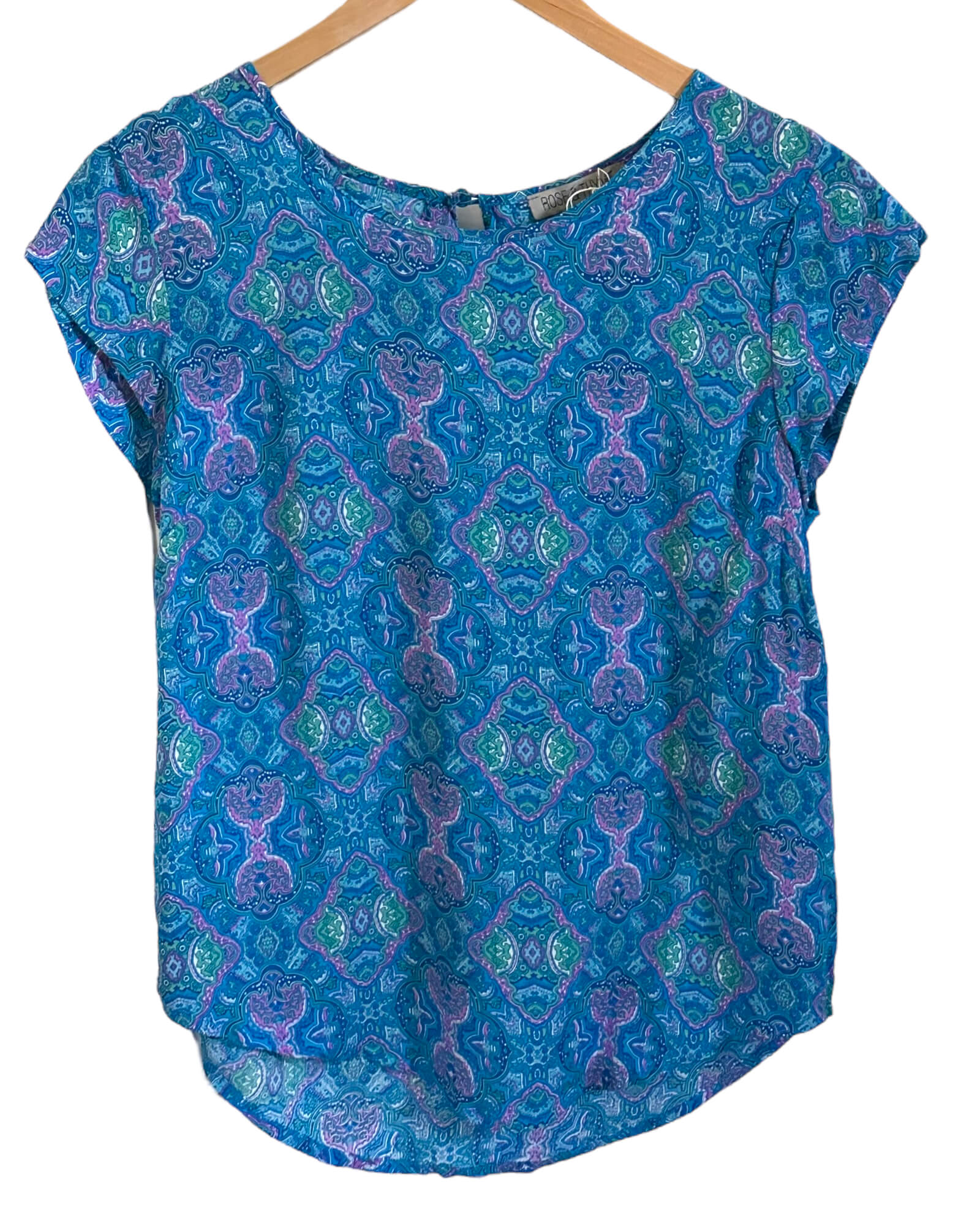 Light Summer ROSE THYME kaleidoscope print blouse