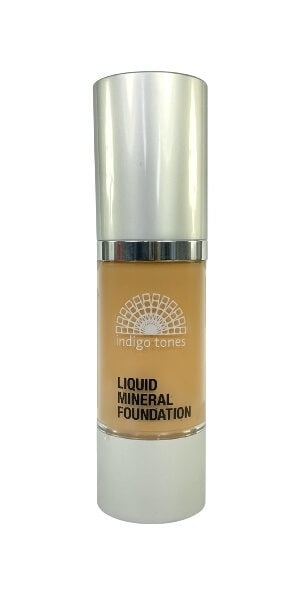 Indigo Tones Liquid Mineral Foundation Sophia for deep cool beige skin tones