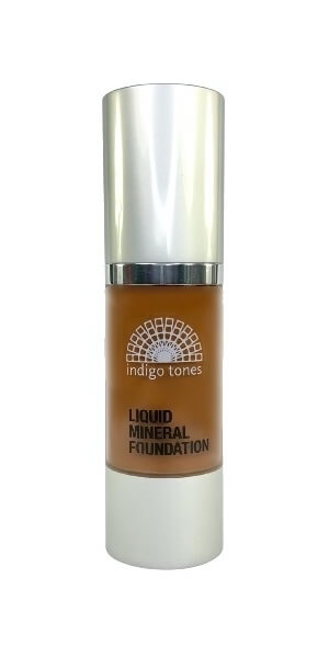 Indigo Tones Liquid Mineral Foundation Angie for deep red brown skin tones