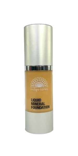Indigo Tones Liquid Mineral Foundation Goldie for medium warm cream skin tones