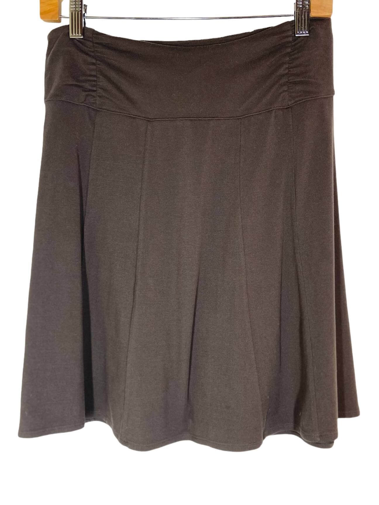 Soft Autumn ATHLETA brown jersey knit skirt