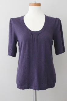 Soft Autumn BANANA REPUBLIC plum scoop-neck sweater